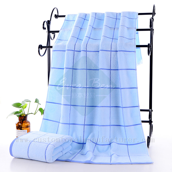 Blue large cotton towel factory